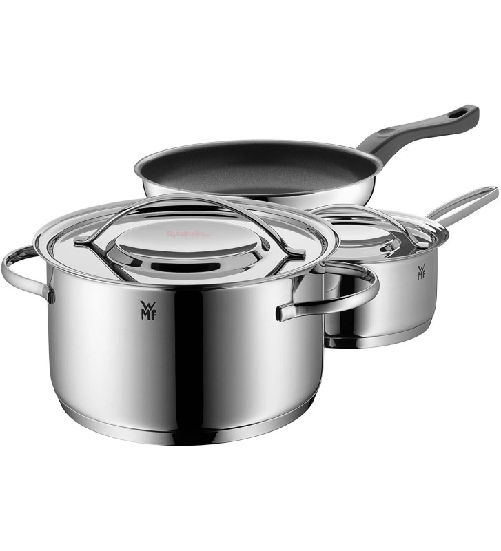 Wmf gala plus,set 3 pezzi in acciaio inox adatta ad induzione&nbsp;qualità extra