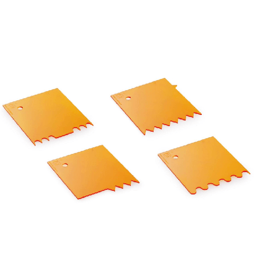 Thermoauser Thermohauser set 4 raschietti a pettine per decorazione