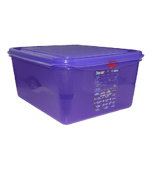 Denox contenitore gastronorm allergeni 1/2 h 150 ,coperchio ermetico -40°+100°