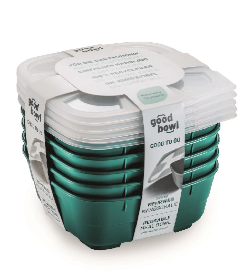Thermoauser Thermohauser, set da 5 contenitori goodbowl da 1.300 ml, verde
