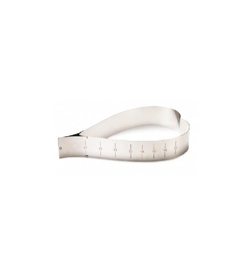 Ghidini anello regolabile a cuore in acciaio inox diametro cm 12-26