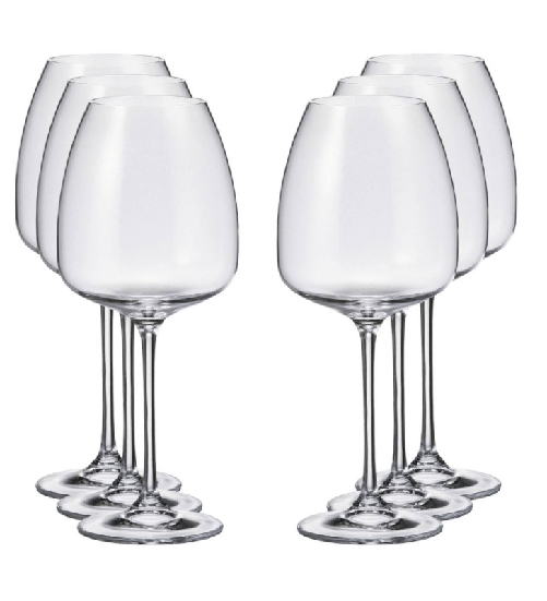 Fade Anser set 6 calice vino rosso cl 61 in fine cristallo crystalite bohemia