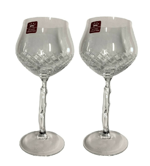 Rcr net, set 2 calici vino cl 38, in cristallo 24%