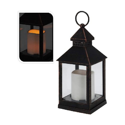 BigBuy Home Lanterna Metallo Bronce