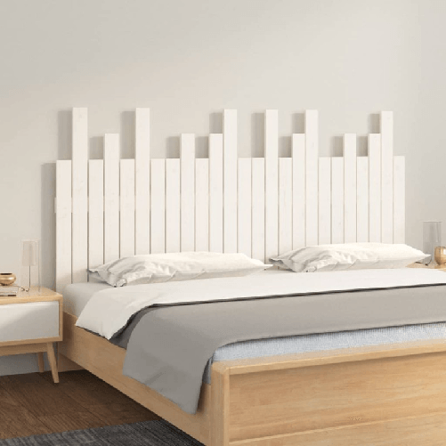 VidaXL Testiera da Parete Bianca 159,5x3x80 cm Legno Massello di Pino