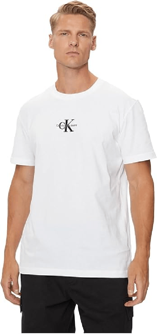 CALVIN KLEIN JEANS T SHIRT MAGLIA MAGLIE UOMO CALVIN KLEIN JEANS J30J325649 BIANCO ORIGINAL PE 2025
