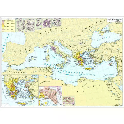 BELLETTI CARTINA STORICA ANTICA GRECIA