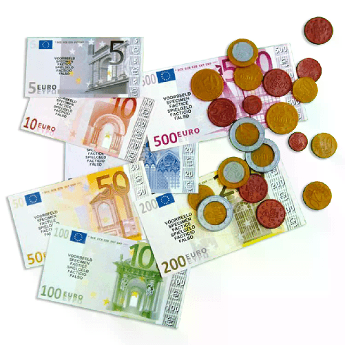 GIODICART                                                     Euro per Contare in Barattolo – 190 Pezzi (Monete e Banconote)