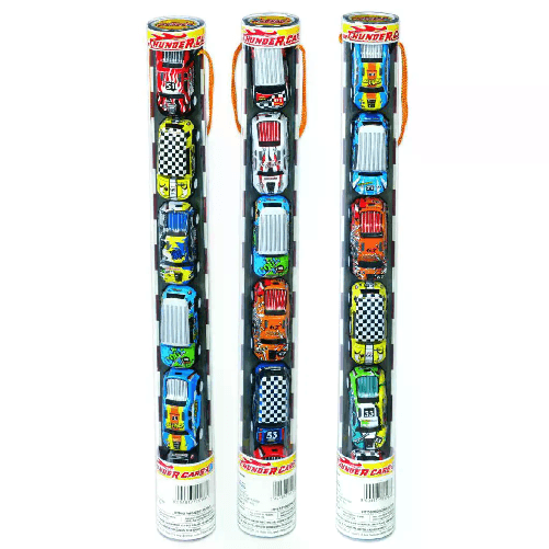 RSTOYS Tubo 6 pezzi Auto Thunder Cars Assortito