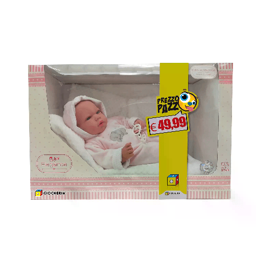 Arias Elegance Bebè Con Tutina Rosa 40 cm