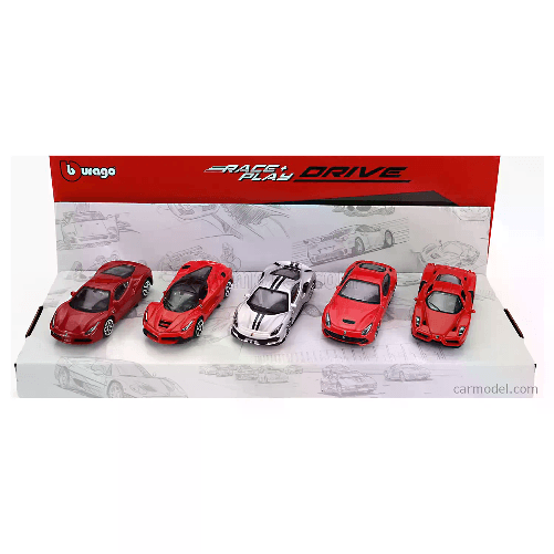 BBURAGO Gift 5 Pack Auto Ferrari Drive