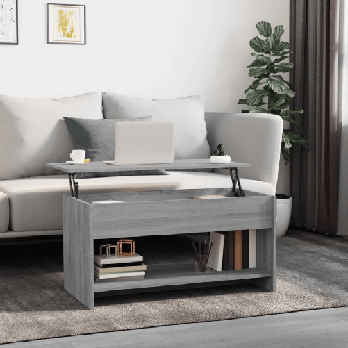 VidaXL Tavolino Salotto Grigio Sonoma 102x50x52,5 cm Legno Multistrato