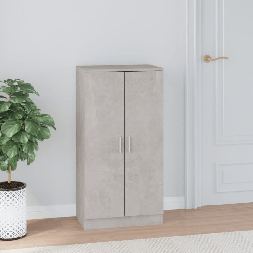 VidaXL Scarpiera Grigio Cemento 55x35x108 cm in Legno Multistrato