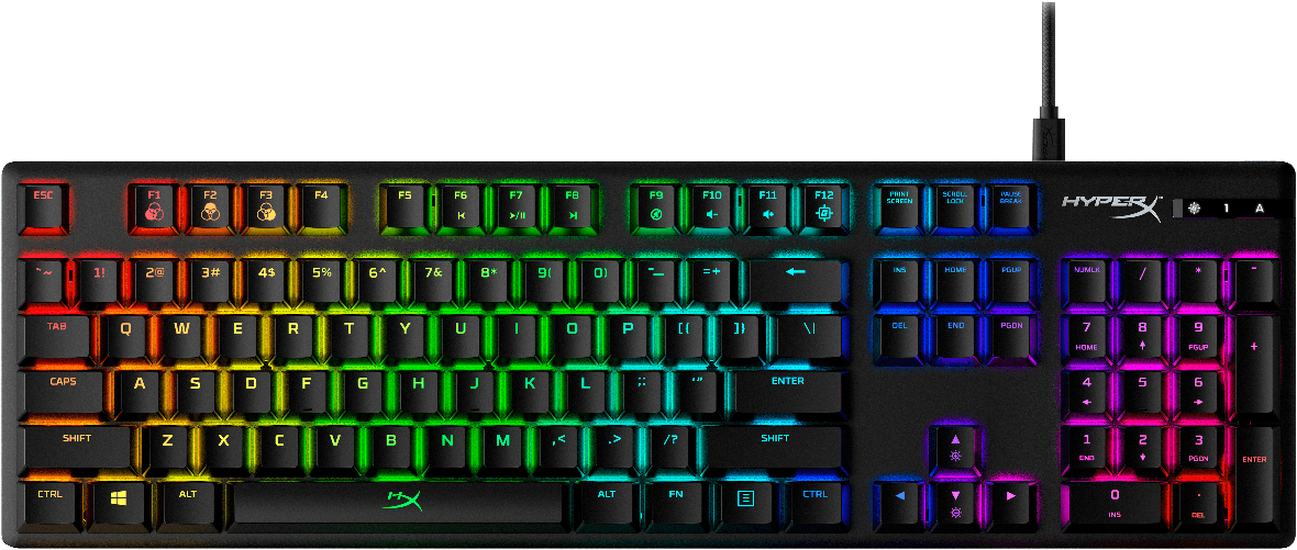 HyperX Alloy Origins – Tastiera meccanica da gaming – HX Aqua (layout USA)