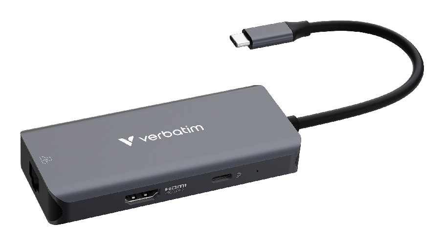 Verbatim 32157 hub di interfaccia USB 3.2 Gen 1 (3.1 Gen 1) Type-C 5000 Mbit/s Grigio