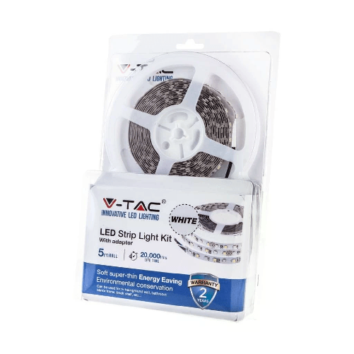 V-TAC Kit Strip LED SMD3528 60 LED/m 4500K IP20 (212124+3033+3304)