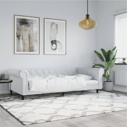 VidaXL Letto da Giorno Bianco 80x200 cm in Similpelle
