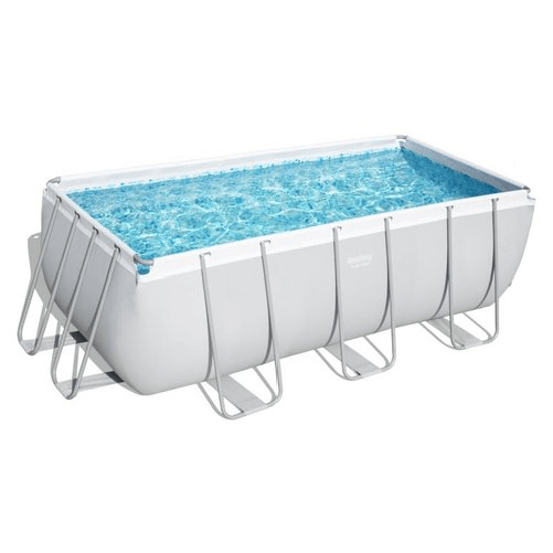 BESTWAY Piscina bestway 56456 5 power steel rettangolare accessoriata grigio c