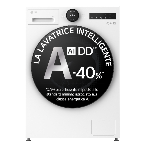 LG F4X7011TWB Lavatrice 11kg AI DD Serie X7, Classe A-40%, 1400 giri, Display Easy Circle, Wi-Fi