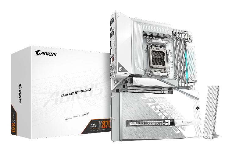 GIGABYTE X870 AORUS STEALTH ICE Scheda Madre – Supporta CPU AMD Ryzen 9000, VRM digitale a 16+2+2 fasi