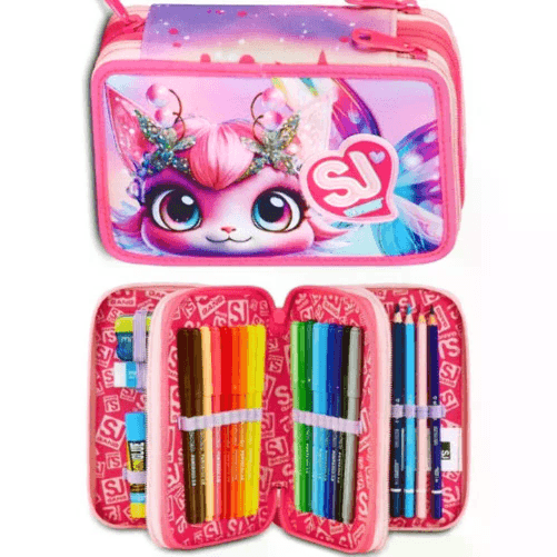 SEVEN ASTUCCIO 3 ZIP SJ GANG CAT LED GIRL