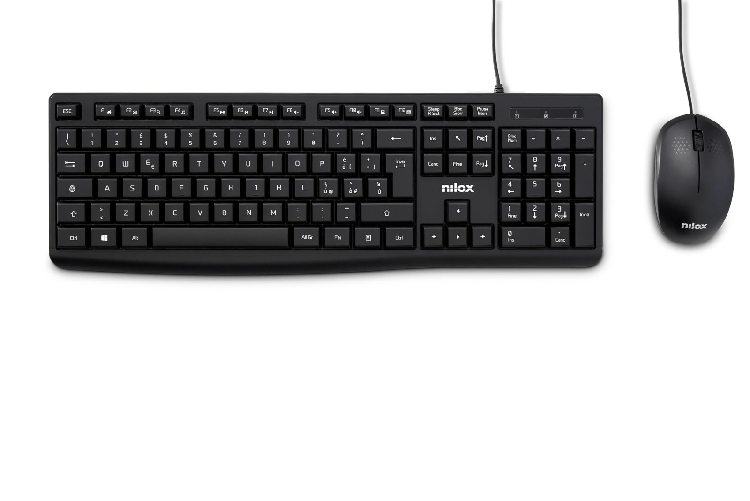 Nilox kit tastiera e mouse usb layout italiano 1200 dpi nero nxkmit0012
