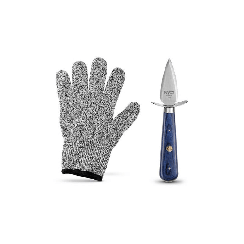POZZI MILANO COLTELLO OSTRICA con GUANTO BLUE