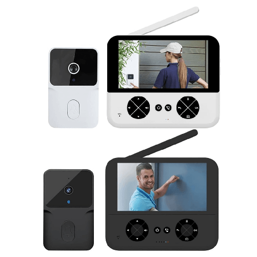 TrAdE Shop Traesio  Videocitofono Wireless Telecamera Schermo Ips 4,3" Visione Notturna Audio Bidirezionale -