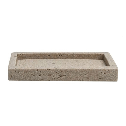 Cleafe Piatto Porta Sapone Saponetta Pietra Cemento Naturale Accessorio Arredo Da Bagno 87825 -