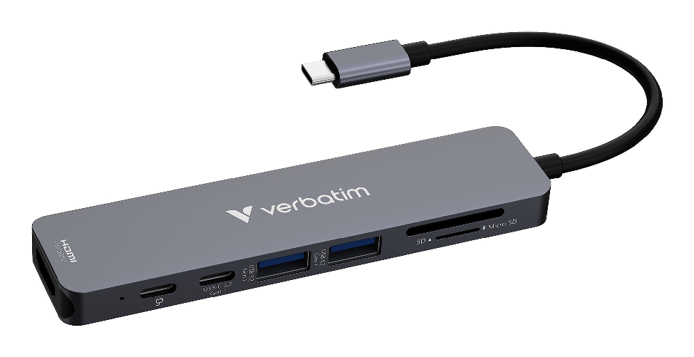 Verbatim 32158 hub di interfaccia USB 3.2 Gen 1 (3.1 Gen 1) Type-C 5000 Mbit/s Grigio