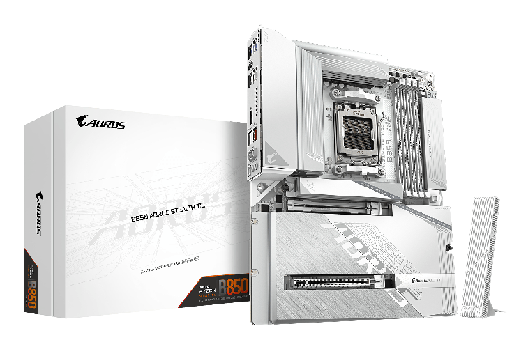 GIGABYTE B850 AORUS STEALTH ICE Scheda Madre – CPU AMD Ryzen serie 9000, VRM digitale a 14+2+2 fasi