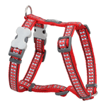 Red Dingo Imbracatura per Cani Red Dingo Rosso Osso Riflettente 37-61 cm