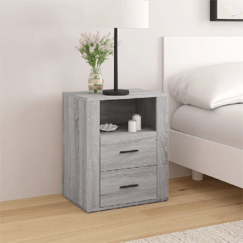 VidaXL Comodino Grigio Sonoma 50x36x60 cm in Legno Multistrato