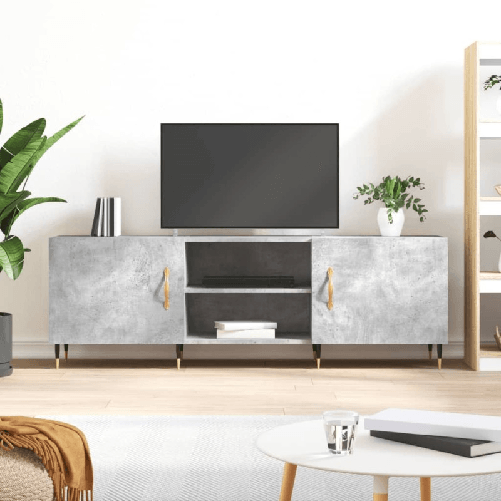 VidaXL Mobile Porta TV Grigio Cemento 150x30x50cm in Legno Multistrato