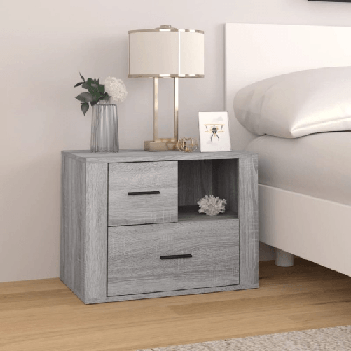VidaXL Comodino Grigio Sonoma 60x36x45 cm in Legno Multistrato
