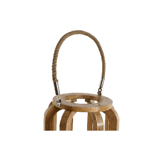 Home ESPRIT Portacandele Home ESPRIT Naturale Cristallo Legno di mango 25 x 25 x 35 cm