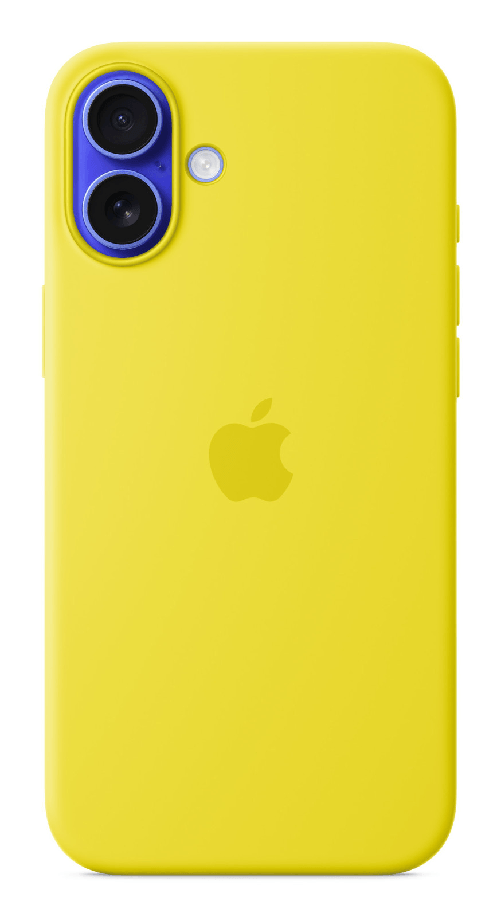 Apple custodia in silicone magsafe per iphone 16 plus giallo carambola