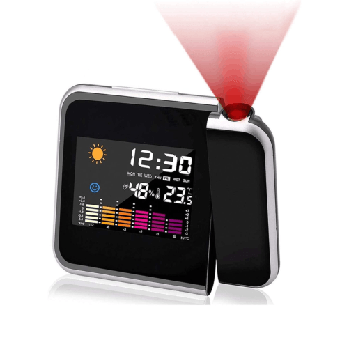 SVEGLIA-DIGITALE-DA-COMODINO-CON-PROIETTORE-LASER-IGROMETRO-OROLOGIO-DATA-JS-016