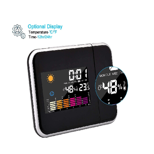 SVEGLIA-DIGITALE-DA-COMODINO-CON-PROIETTORE-LASER-IGROMETRO-OROLOGIO-DATA-JS-016