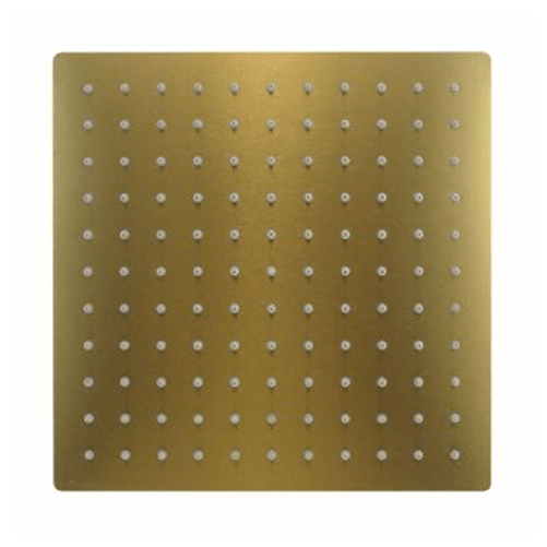 Cleafe Soffione Doccia A Pioggia Quadrato 25x25cm Ugelli Fori Bagno Miscelatore Dorato 87882 -