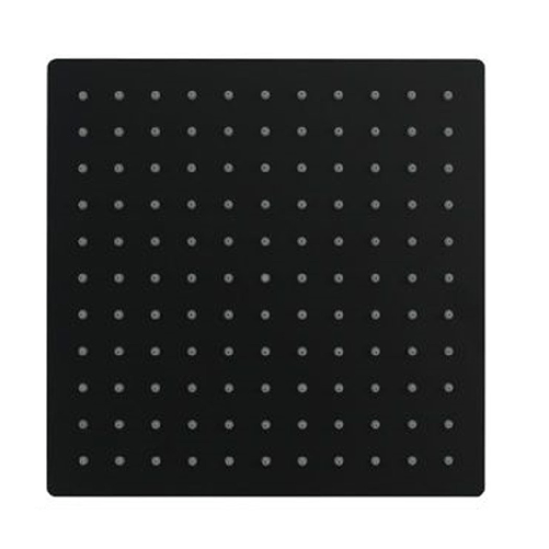 Cleafe Soffione Doccia A Pioggia Quadrato 25x25cm Ugelli Fori Bagno Miscelatore Nero 87883 -