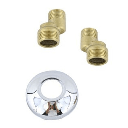 Cleafe Kit 2pz Connettore Eccentrico Per Rubinetto 3/4 Raccordo Rosetta 65mm Accessorio 52363 -