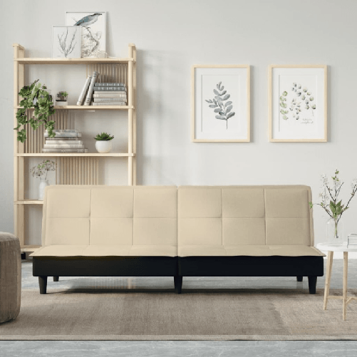 VidaXL Divano Letto Crema in Tessuto