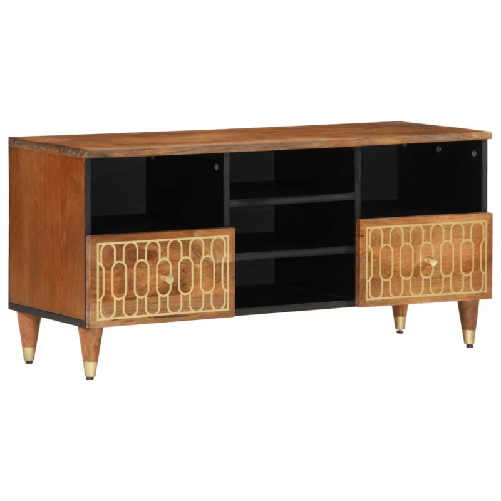 VidaXL Mobile Porta TV 100x33x46 cm in Legno Massello di Mango