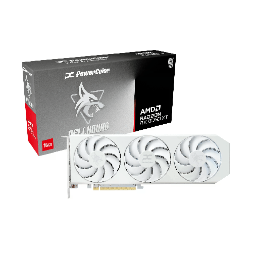 POWERCOLOR VGA PowerColor Radeon Hellhound Spectral White RX 9060 XT 16GB GDDR6