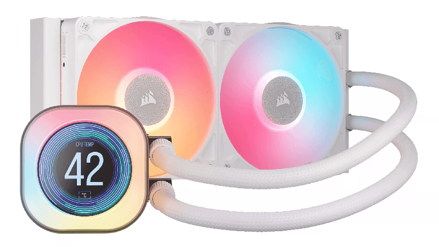 Corsair iCUE LINK TITAN 240 RX LCD Processore Raffreddatore di liquidi tutto in uno 12 cm Bianco 1 pz