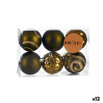 Krist+ Set di palline di Natale Verde Plastica  6 cm (12 Unità)