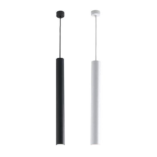 Silamp Lampada LED a Sospensione 60CM granato portalampada GU10 Bianco/Nero