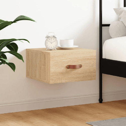 VidaXL Comodino a Muro Rovere Sonoma 35x35x20 cm