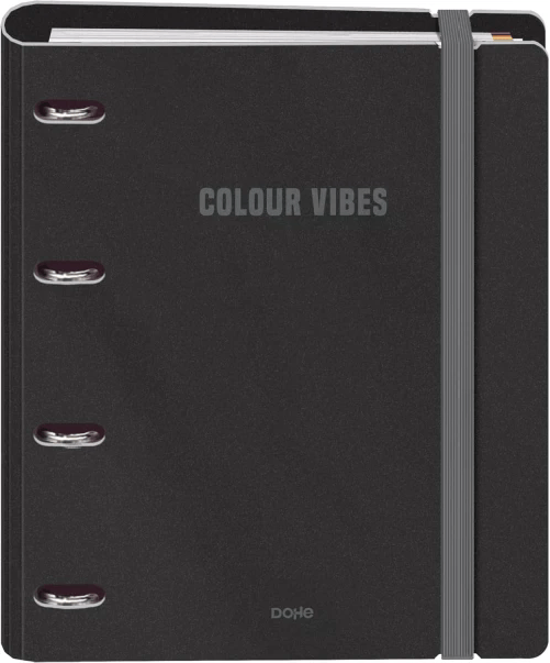 Dohe Color Vibes Polyfoam Carpeta de 4 Anillas Mixtas de 35mm A4 Recambio 100 Hojas Cuadricula 5mm